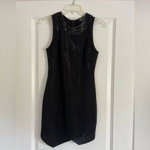 ASTR Black Beaded Neck Mini Dress
